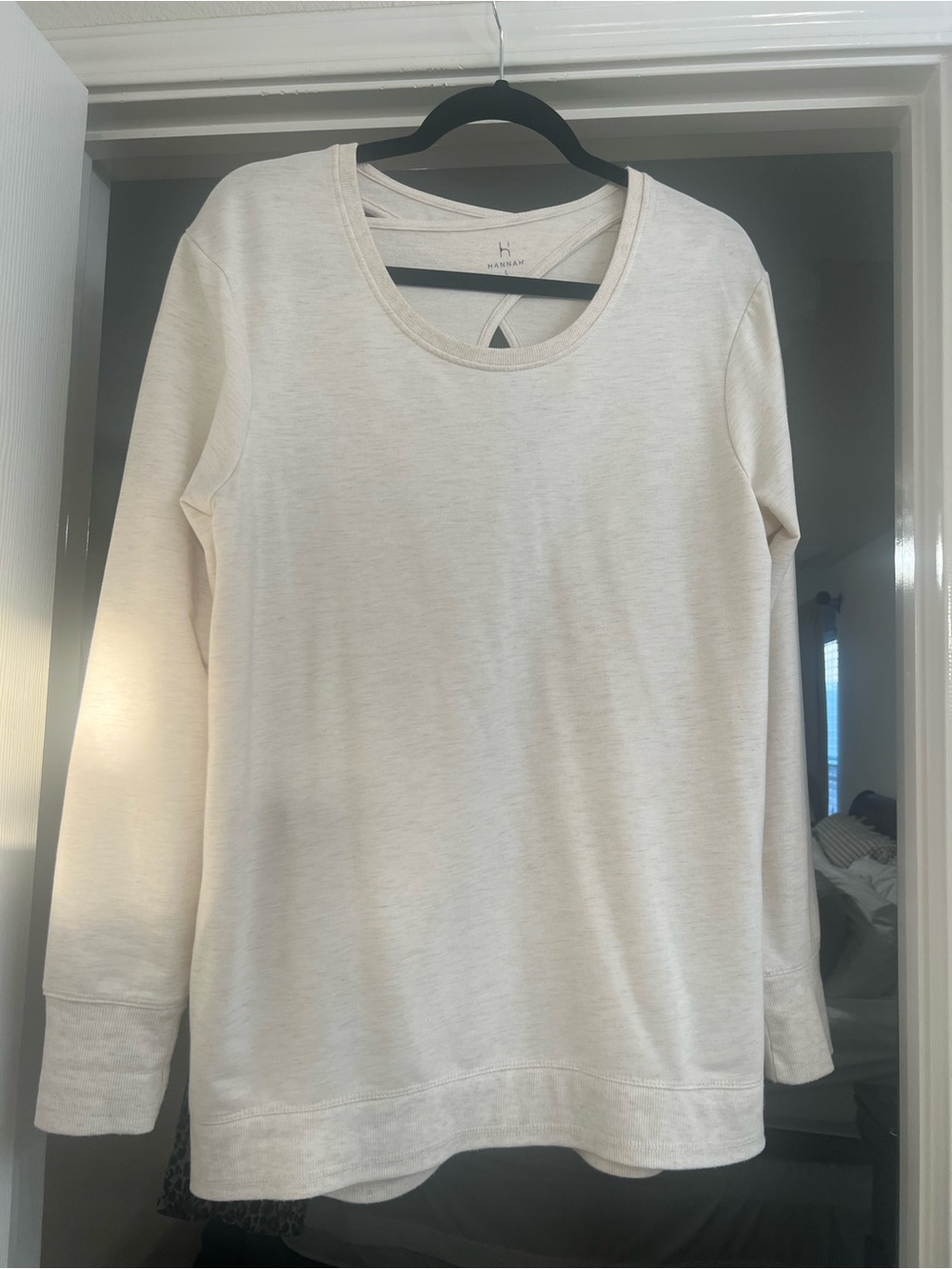 Hannah Cream Crewneck Long-Sleeve Sweater